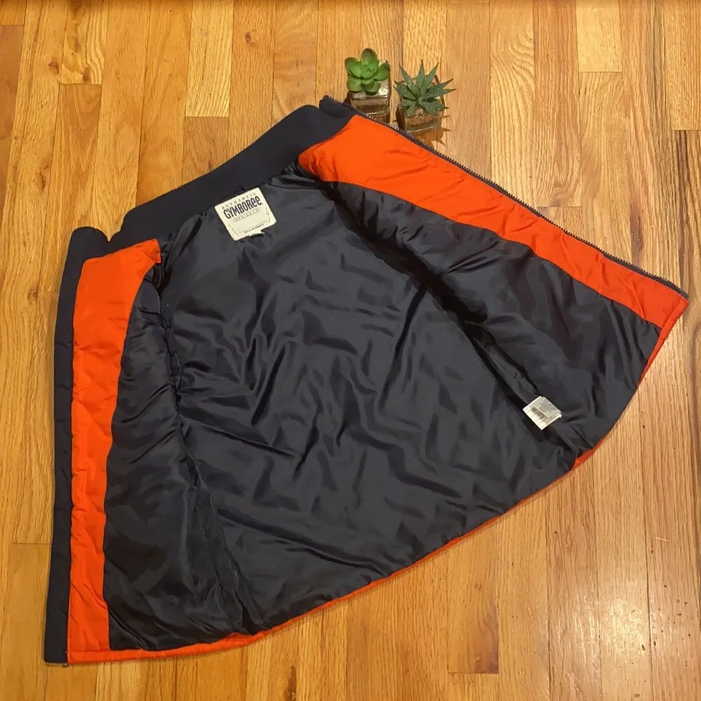 Gymboree Kids Vest Orange Blue Medium Quilted